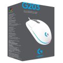 Logitech Mouse gaming G203 blanco 6 botones programables 910-005794