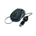 Mouse KLIPX MOUSE RETRACTIL USB-SENSOR OPTICO 1600 DPI AMBIDIESTRO
