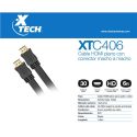 Cable HDMi Macho/Macho 1MET/Plano Monitor/TV/Proyector – XTC-406 – XTECH