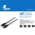 Cable tipo C MACHO/MACHO 3 METROS XTC-530 – XTECH