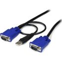 Cable KVM de 1 8m Ultra Delgado 2-en-1 VGA USB – HD15 Macho – SVECONUS6 – STARTE