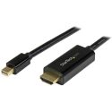 Cable Conversor Mini DisplayPort a HDMI de 2m – Color Neg – MDP2HDMM2MB – STARTE