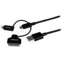 Cable STARTECH de 1m Lightning Dock de 30 pines o Micro USB a USB pa – LTADUB1MB