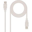 Cable USB 2.0 A-A M/M 1.8MTS BEIGE – 303018