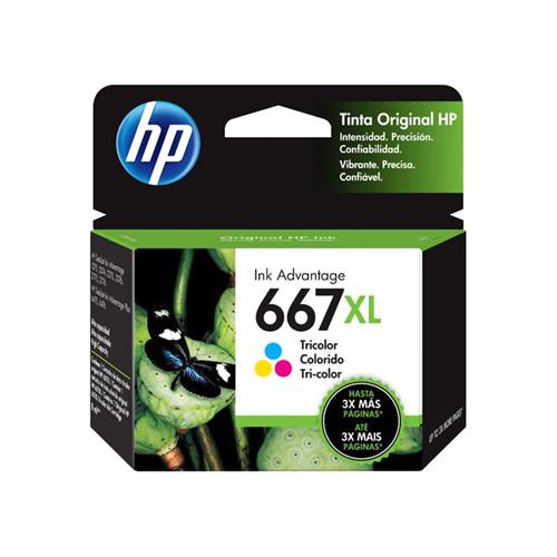 100910.jpg 3YM80A CARTRIDGE HP 667XL TRICOLOR 330PAG DJ 1216 1275 2336 2375 2775 4175 6075 - Imagen 1