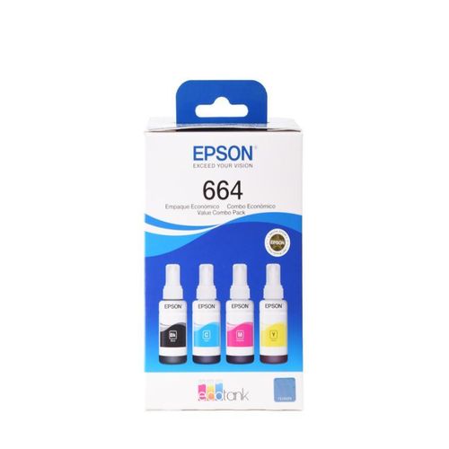 108119.jpeg T664520-4P PACK EPSON T664 NEGRO Y COLORES
