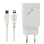 79220QC624 CARGADOR DE PARED QUALCOM C/PUERTO TIPO C Y CABLE LIGHTNING