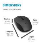 MOUSE HP 150 WIRELESS BLACK