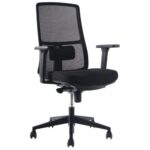 Silla Escritorio Operativa Ajustable Home Office Oficina Negro Asiento Tapizado