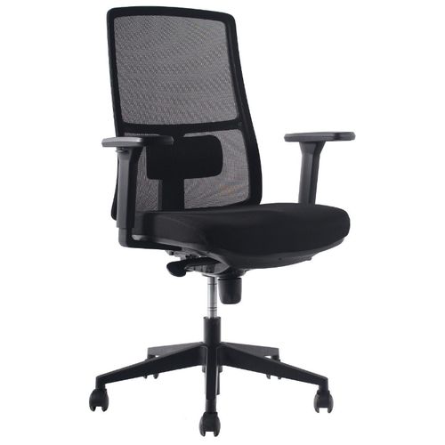 112268.jpeg Silla Escritorio Operativa Ajustable Home Office Oficina Negro Asiento Tapizado
