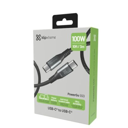KAC-550-10FT KLIP XTREME CABLE TRENZADO USB-C POWERGO