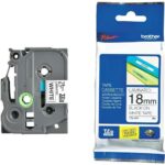 TZE-241 CINTA BROTHER 18MM 8MTS NEGRO S/BLANCO PT-D400/D600/E300/E550W/P900