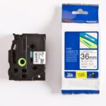 TZE-261 CINTA BROTHER 36MM 8MTS NEGRO S/BLANCO PT-P900