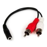 MUFMRCA - STARTECH Cable Adaptador de 15cm de Audio Estéreo Mini Jack de 3 5mm H