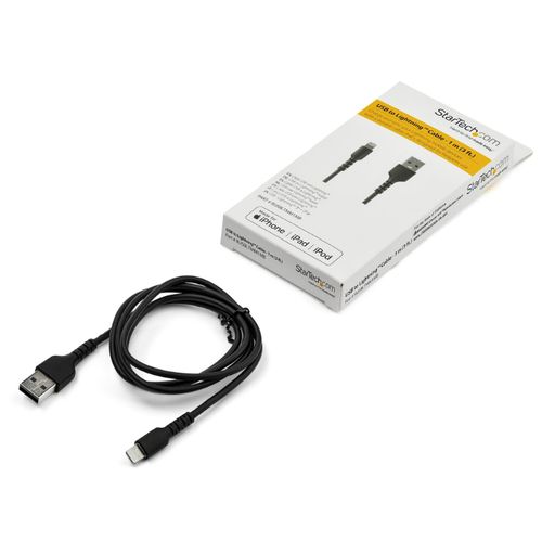 97796.jpeg RUSBLTMM1MB - Startech USB to Lightning Cable - 1m / 3.3 ft - MFi Certified Ligh